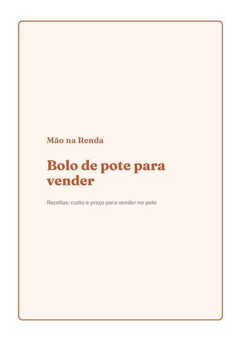 Capa: Bolo de pote para vender, receitas, custo e preço para vender no pote